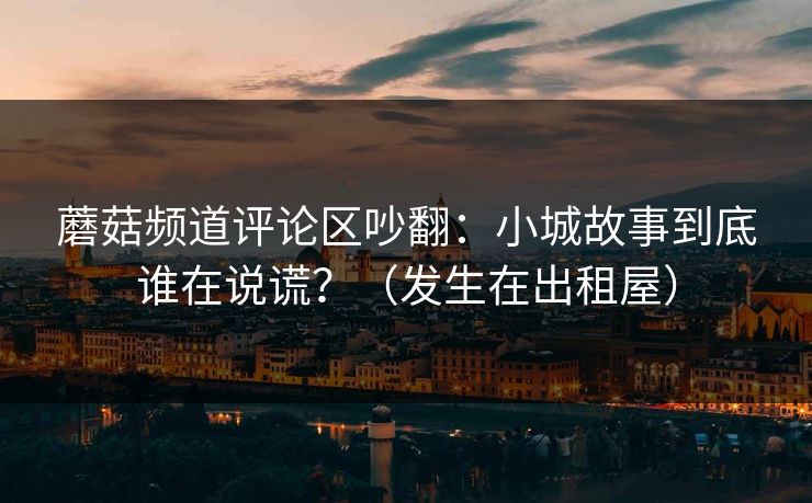 蘑菇频道评论区吵翻：小城故事到底谁在说谎？（发生在出租屋）